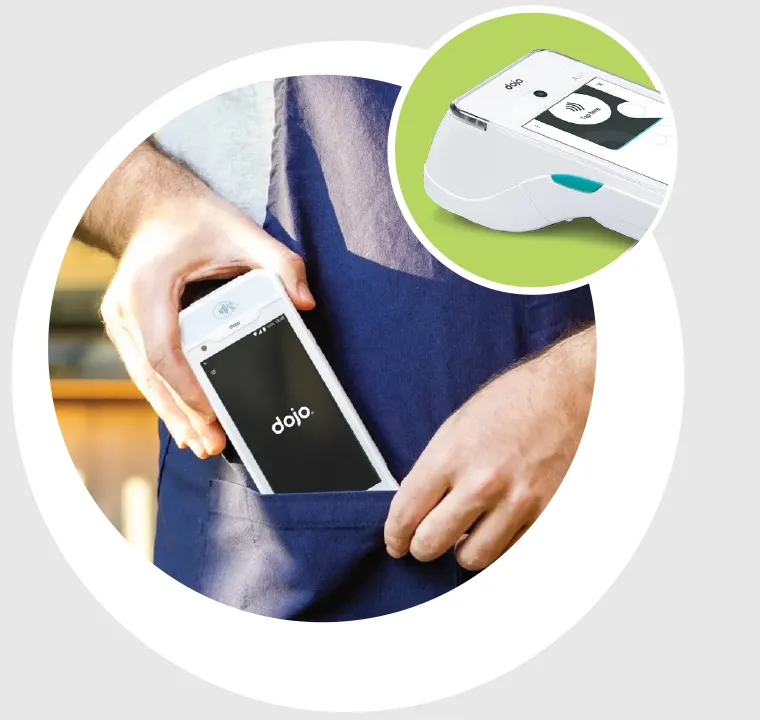 Portable Dojo card machine for mobile businesses
